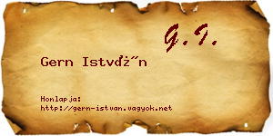 Gern István névjegykártya