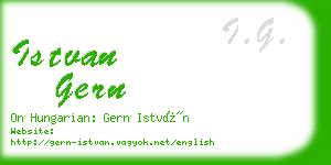 istvan gern business card